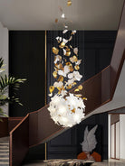Flying Flowers Fluttering Chandelier - Model F L 31.5″ x H 23.6″ / L 80cm x H 60cmBrass & WhiteBlushlighting