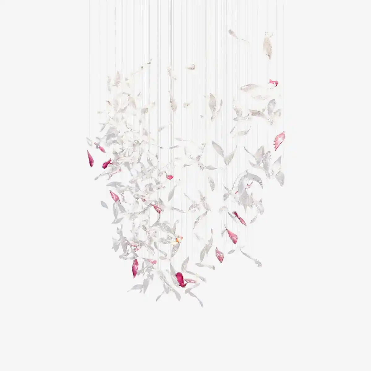 Flying Glass Feather Chandelier - Blushlighting