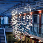 Flying Glass Feather Chandelier - L 100cm x W 60cm x H 150cm / L 39.4" x W 23.6" x H 59.1"Blushlighting