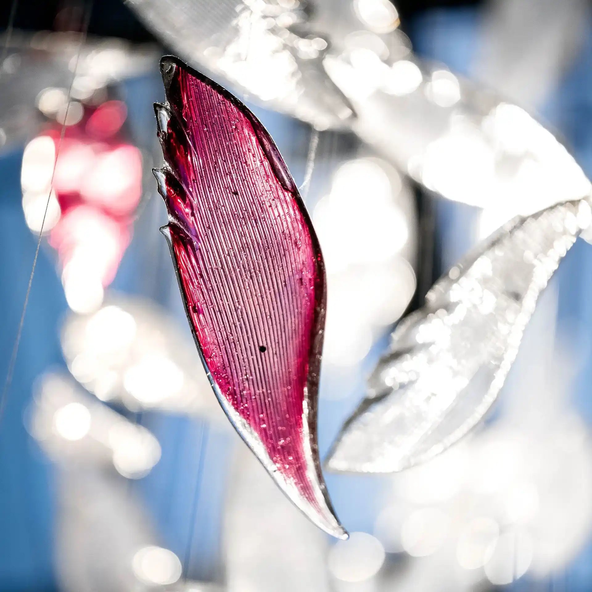 Flying Glass Feather Chandelier - Blushlighting