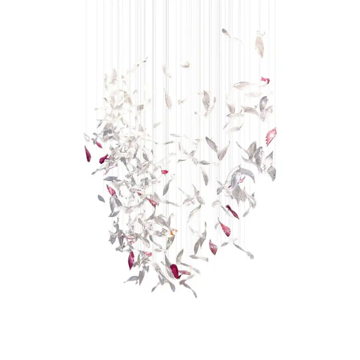 Flying Glass Feather Chandelier - Blushlighting