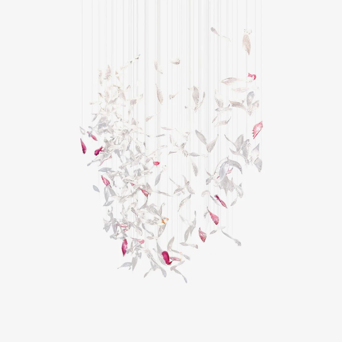 Flying Glass Feather Chandelier - Blushlighting