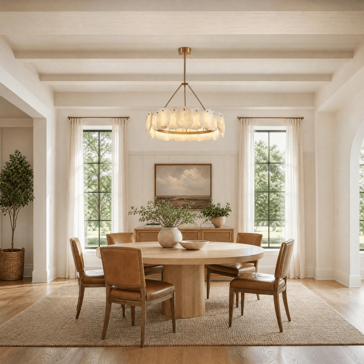 Foglia Flower Pedal Chandelier - D600×H600Blushlighting