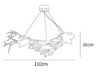 Folio Branch Brass Chandelier - Dia 43.3″(110cm) x W 20.5″(52cm) x H 11.8″(30cm)Blushlighting