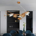 Folio Branch Brass Chandelier - Dia 43.3″(110cm) x W 20.5″(52cm) x H 11.8″(30cm)Blushlighting
