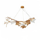Folio Branch Brass Chandelier - Dia 43.3″(110cm) x W 20.5″(52cm) x H 11.8″(30cm)Blushlighting