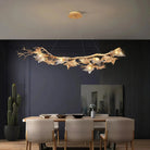 Folio Branch Brass Chandelier-chandeliers for dining room,chandeliers for stairways,chandeliers for foyer,chandeliers for bedrooms,chandeliers for kitchen,chandeliers for living room-Blushlighting