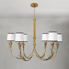 Fontara Dark Blue Reed Chandelier(Antique Gold Leaf)-