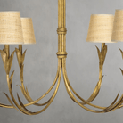 Fontara Rattan Reed Chandelier(Antique Gold Leaf) - Blushlighting