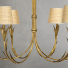 Fontara Rattan Reed Chandelier(Antique Gold Leaf)-