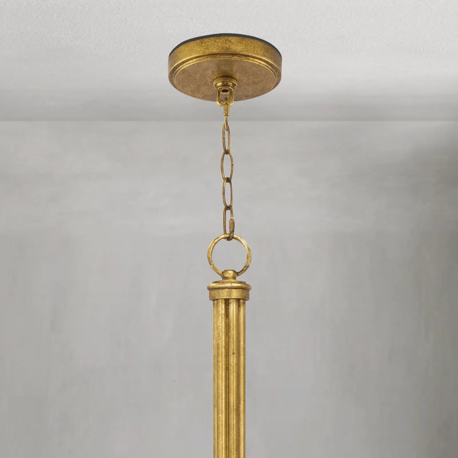 Fontara Rattan Reed Chandelier(Antique Gold Leaf) - Blushlighting