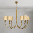 Fontara Rattan Reed Chandelier(Antique Gold Leaf) - Blushlighting