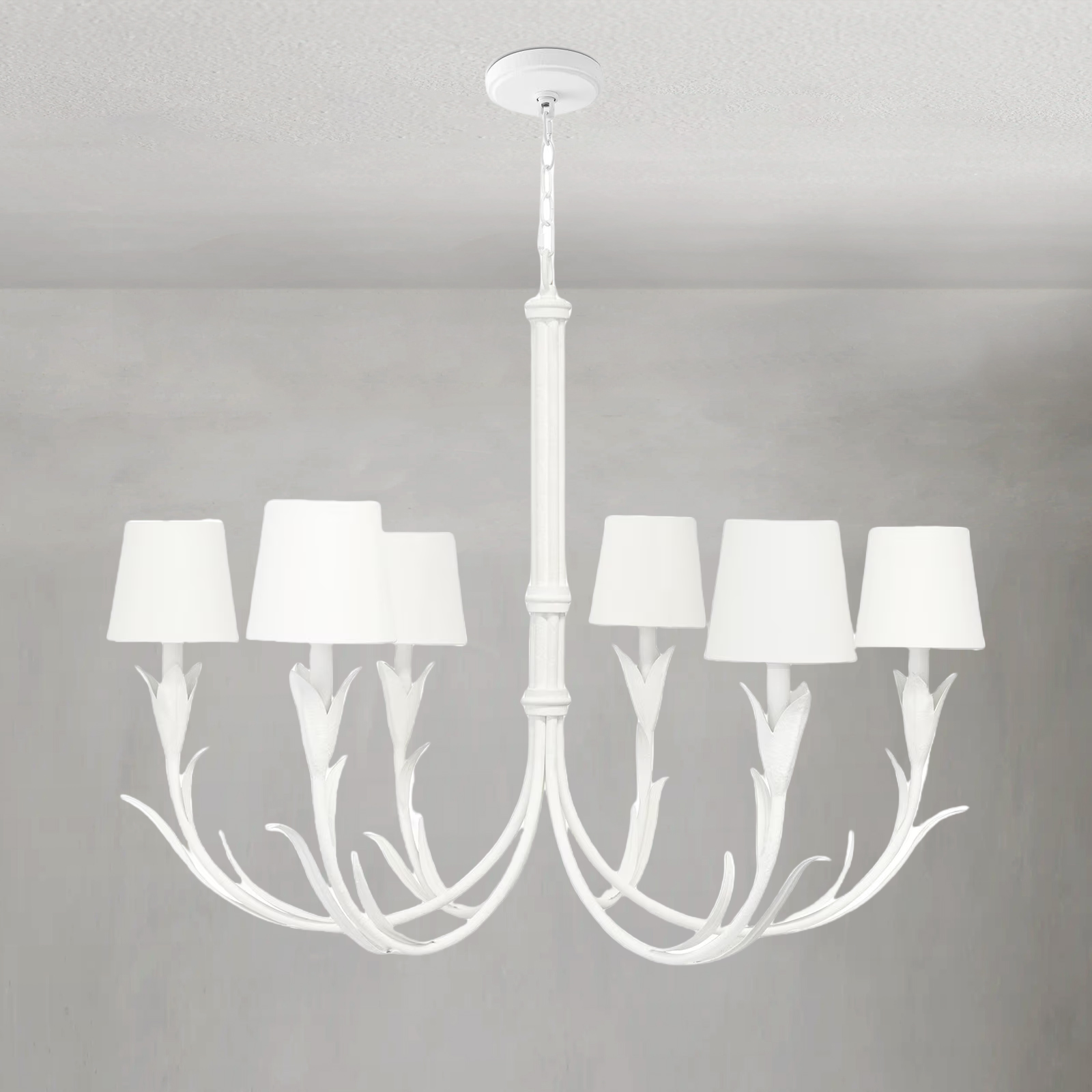 Fontara White Reed Chandelier-