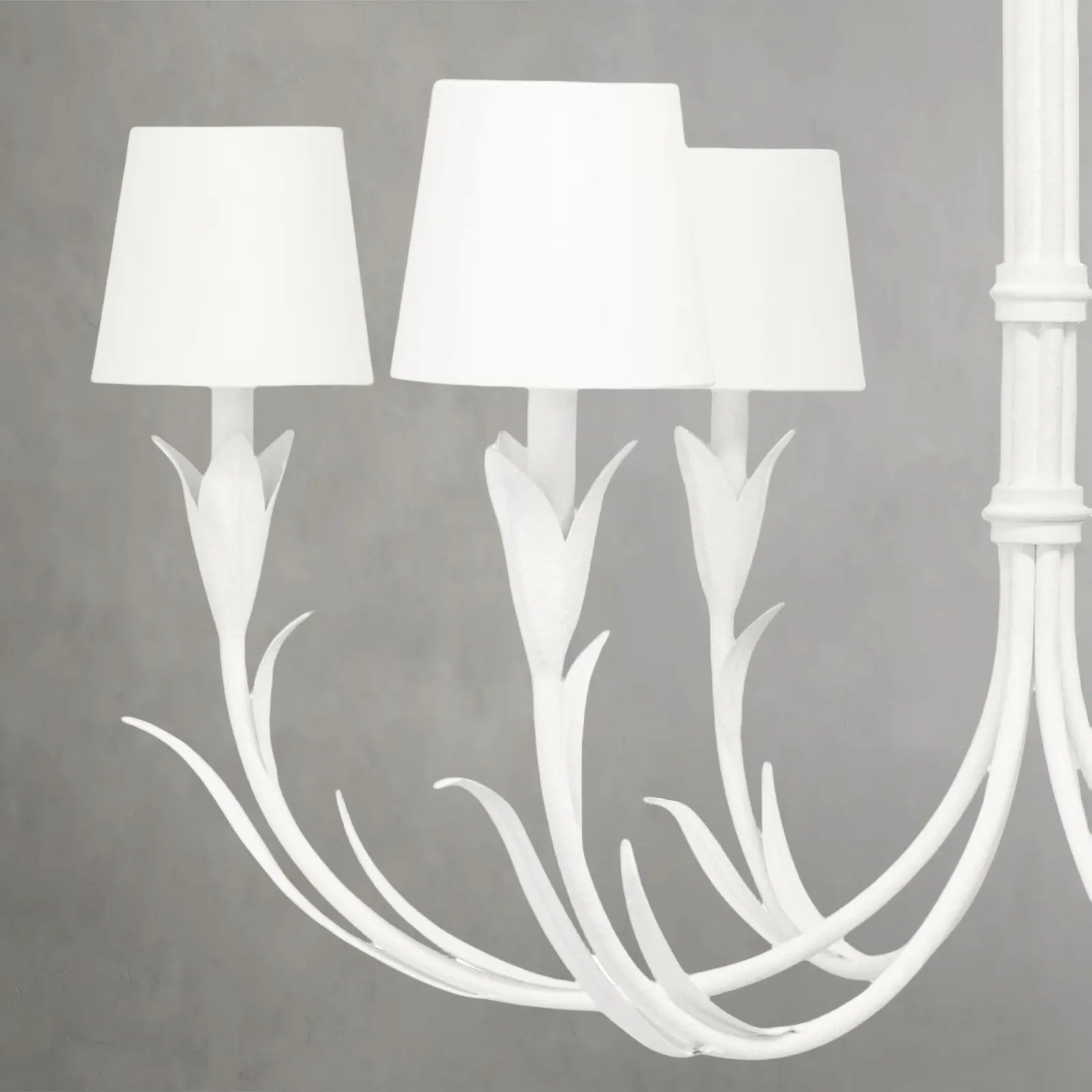 Fontara White Reed Chandelier - Blushlighting