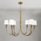 Fontara White Reed Chandelier(Antique Gold Leaf ) - Blushlighting