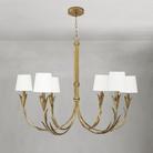 Fontara White Reed Chandelier(Antique Gold Leaf )-