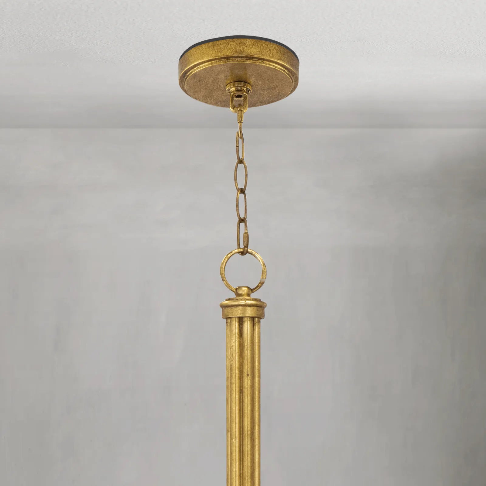 Fontara White Reed Chandelier(Antique Gold Leaf ) - Blushlighting