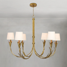 Fontara White Reed Chandelier(Antique Gold Leaf )-