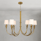 Fontara White Reed Chandelier(Antique Gold Leaf ) - Blushlighting