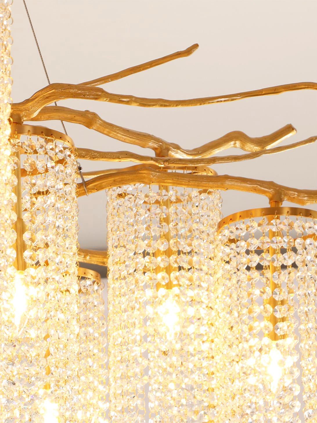 Forest Dawn Brass Branch Chandelier - L 63″ x W 31.5″ x H 17.7″Dark CopperBlushlighting