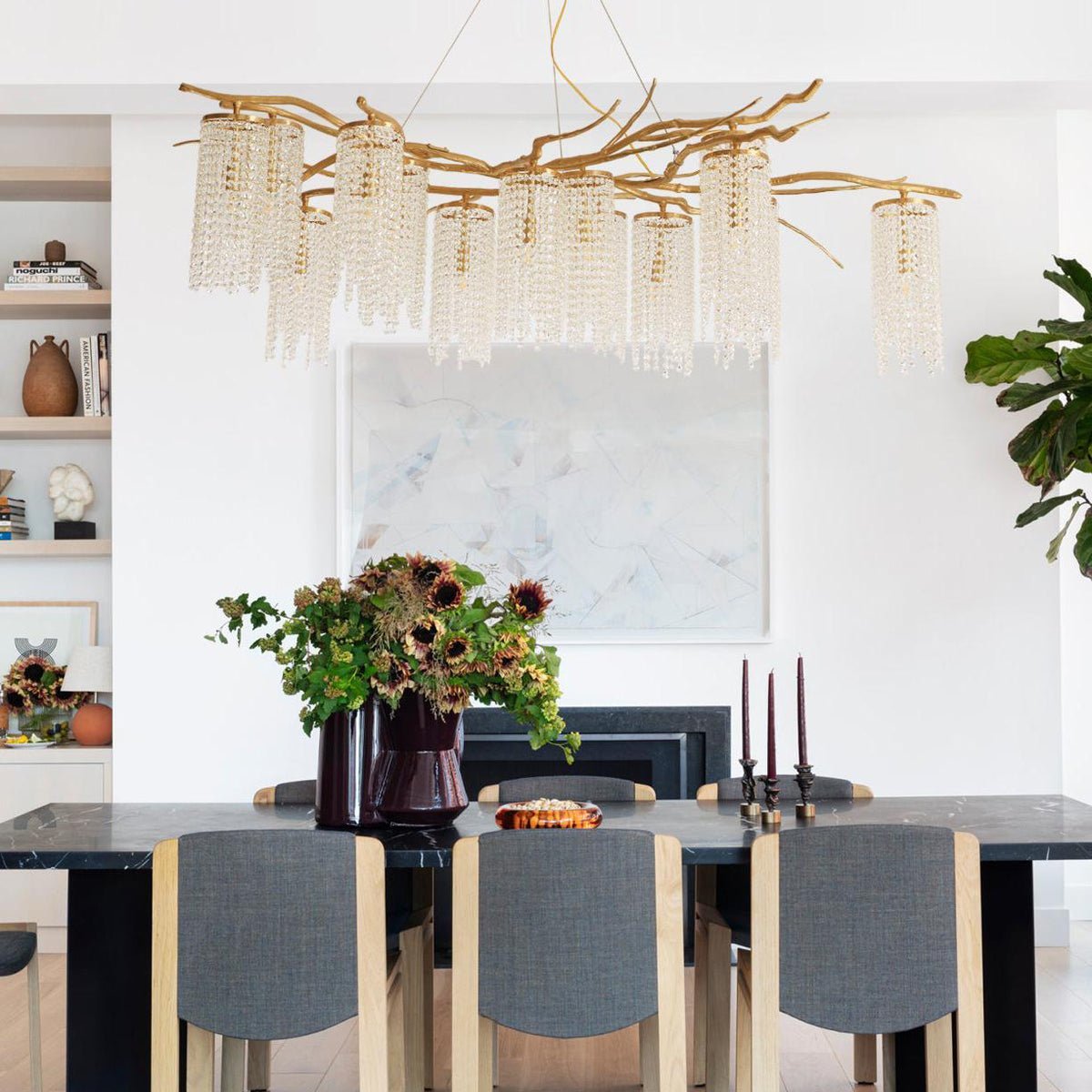 Forest Dawn Brass Branch Chandelier - L 63″ x W 31.5″ x H 17.7″Dark CopperBlushlighting