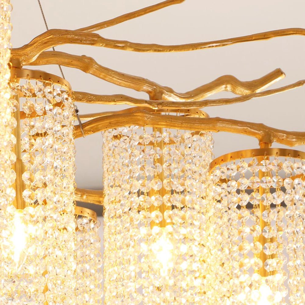 Forest Dawn Brass Branch Chandelier - L 63″ x W 31.5″ x H 17.7″Dark CopperBlushlighting