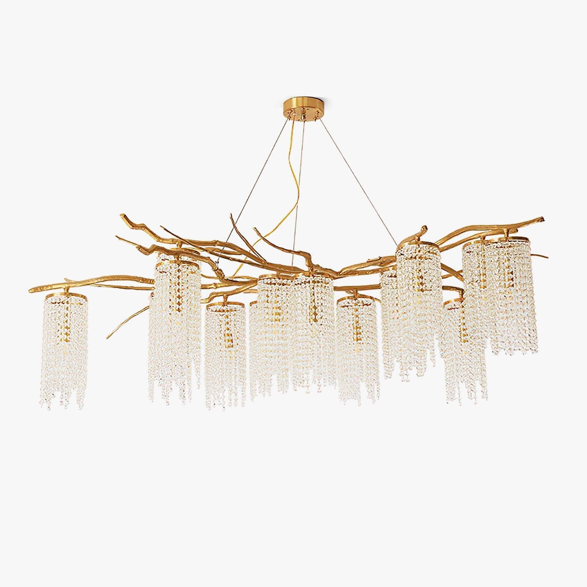 Forest Dawn Brass Branch Chandelier - L 63″ x W 31.5″ x H 17.7″Dark CopperBlushlighting