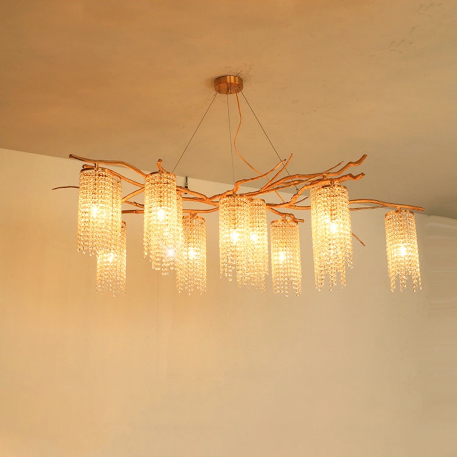 Forest Dawn Brass Branch Chandelier - L 63″ x W 31.5″ x H 17.7″Dark CopperBlushlighting