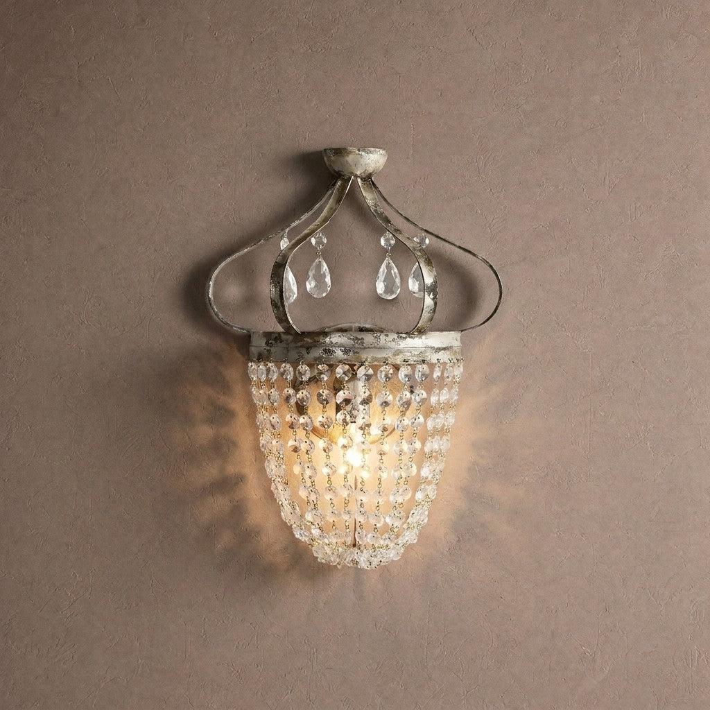 Fotini Iron Wall Sconce in Silver Clay - Blushlighting