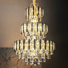 Foyer 3 Layers Extra Large Crystal Chandelier for Living Room Staircase Ceiling Lighting Fixture - D31.5"*H47.2"Blushlighting