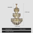 Foyer 3 Layers Extra Large Crystal Chandelier for Living Room Staircase Ceiling Lighting Fixture - D39.4"*H59.1"Blushlighting