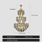 Foyer 3 Layers Extra Large Crystal Chandelier for Living Room Staircase Ceiling Lighting Fixture - D59.1"*H86.6"Blushlighting