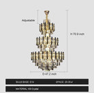 Foyer 3 Layers Extra Large Crystal Chandelier for Living Room Staircase Ceiling Lighting Fixture - D47.2"*70.9"Blushlighting