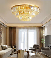 Blushlighting® Contemporary crystal ceiling chandelier for living room, dining room, bedroom