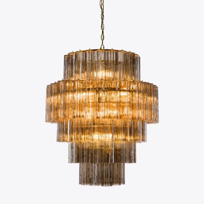 Freccia Treviso Murano Chandelier - Smoked QuartzBlushlighting