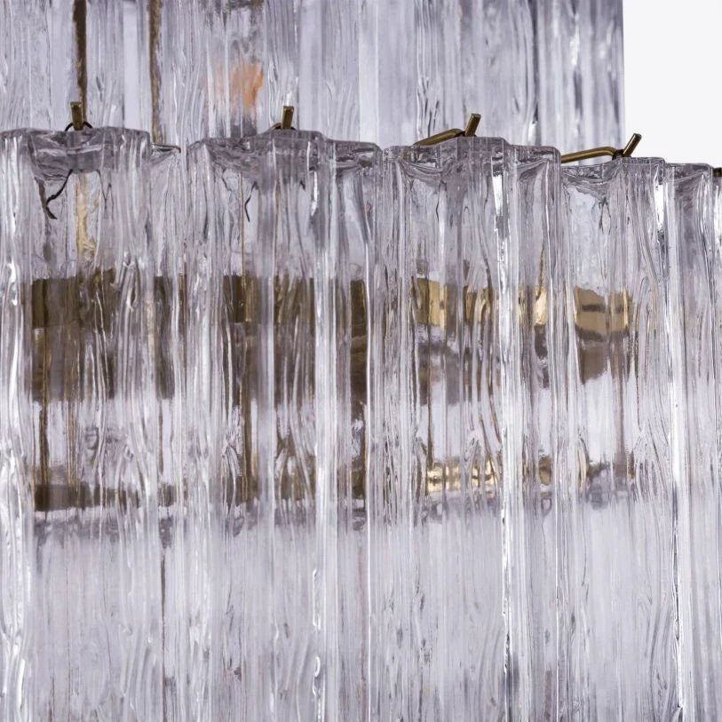 Freccia Treviso Murano Chandelier - ClearBlushlighting