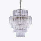 Freccia Treviso Murano Chandelier - ClearBlushlighting