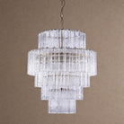 Freccia Treviso Tiered Chandelier - ClearBlushlighting