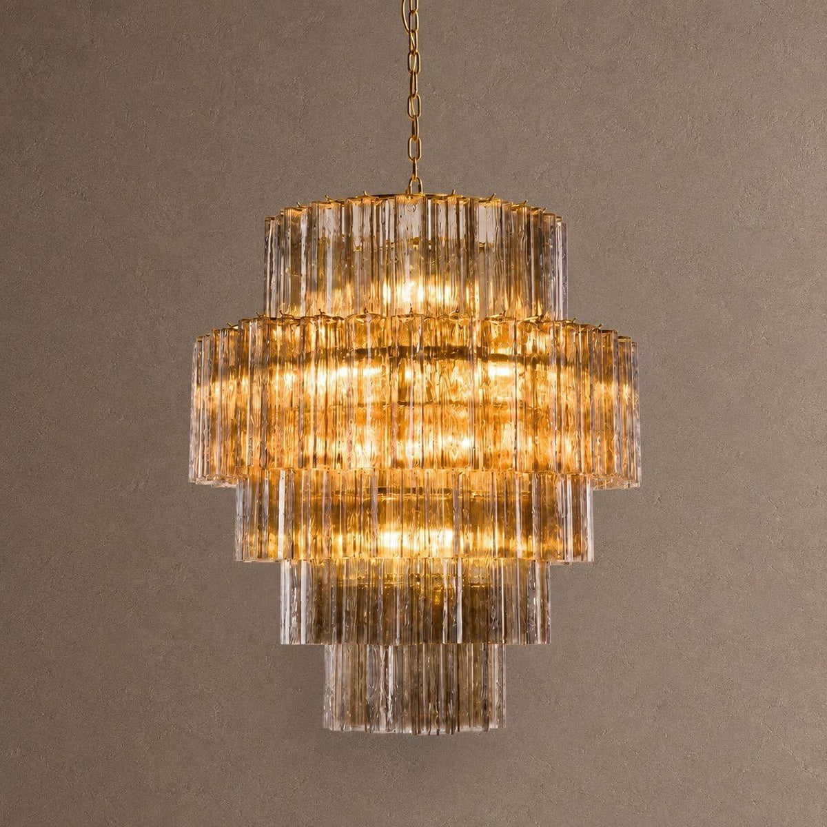 Freccia Treviso Tiered Chandelier - Smoked QuartzBlushlighting