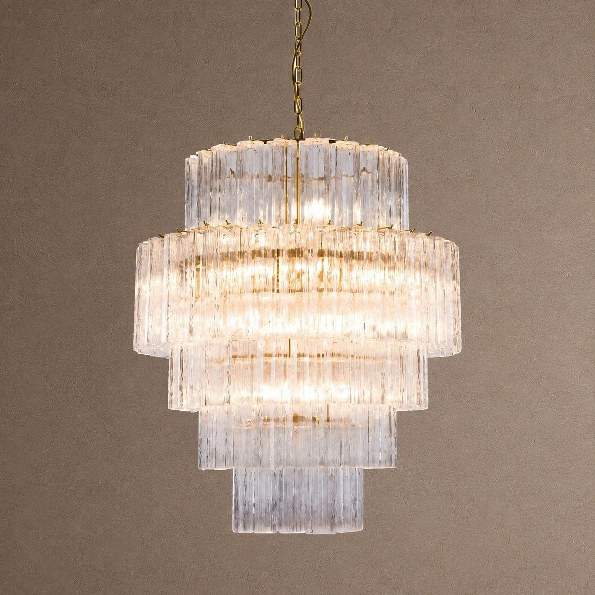 Freccia Treviso Tiered Chandelier - Smoked QuartzBlushlighting