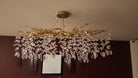 French Branch Crystal Chandelier with Elegant Crystal Leaves-Chandeliers-Blushlighting