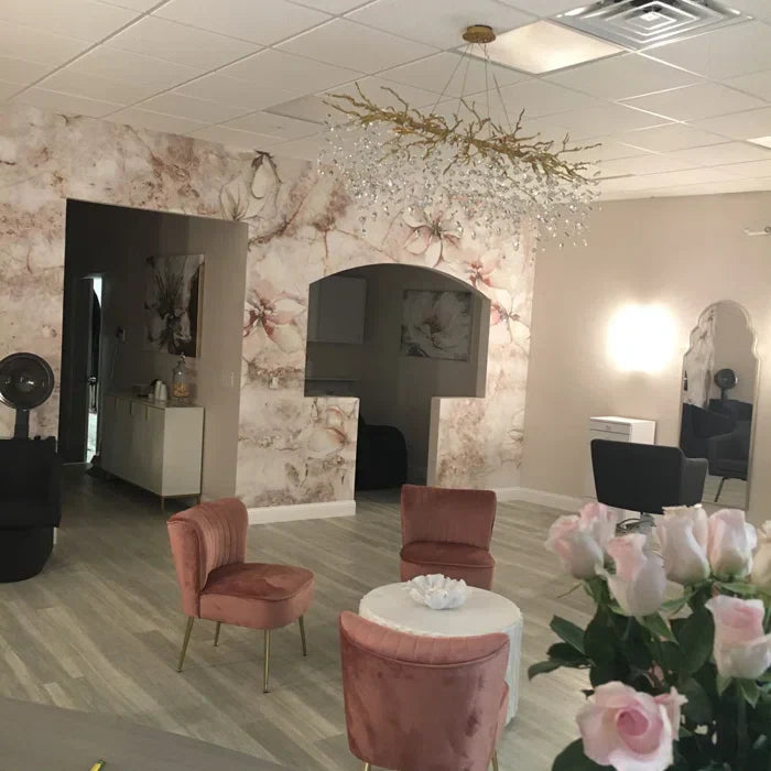 French Branch Crystal Chandelier with Elegant Crystal Leaves-Chandeliers-Blushlighting