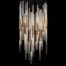 Frosted Tube Cluster Chandelier - 72" L × 24" W × 22" HBlushlighting