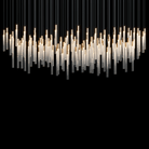 Frosted Tube Cluster Chandelier - 72" L × 24" W × 22" HBlushlighting