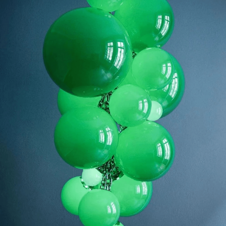 Fruit Grape Hanging Swag Chandelier - Green23.6" D * 39.4" HCold WhiteBlushlighting