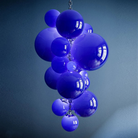 Fruit Grape Hanging Swag Chandelier-Bule-23.6" D * 39.4" H-Cold White