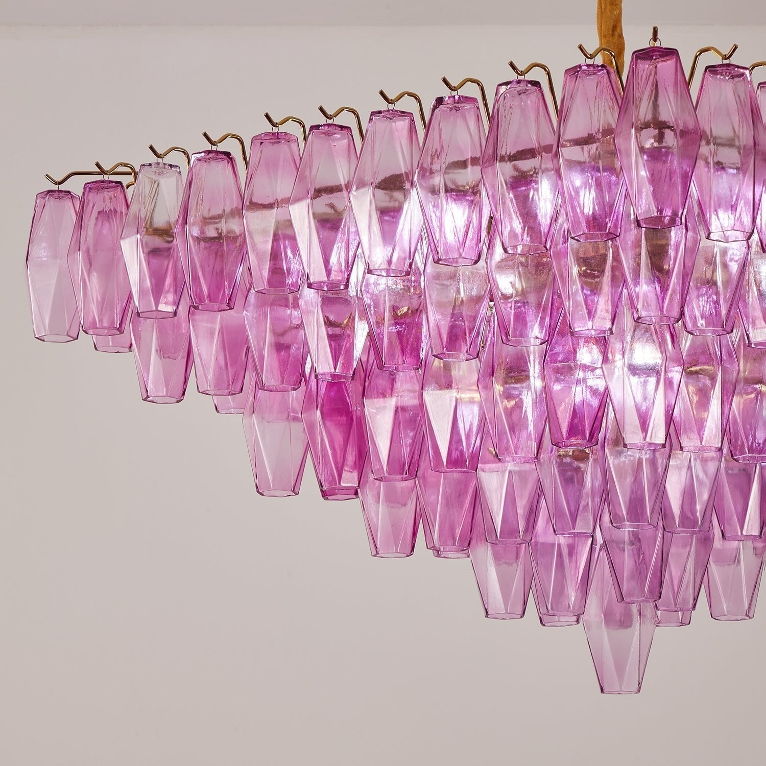 Fuchsia Prism Empire Chandelier - ∅ 39.4″ x H 39.4″Gold & PinkBlushlighting