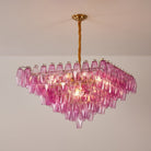 Fuchsia Prism Empire Chandelier - ∅ 39.4″ x H 39.4″Gold & PinkBlushlighting
