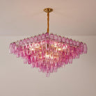 Fuchsia Prism Empire Chandelier - ∅ 39.4″ x H 39.4″Gold & PinkBlushlighting