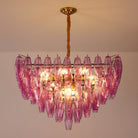 Fuchsia Prism Empire Chandelier - ∅ 39.4″ x H 39.4″Gold & PinkBlushlighting